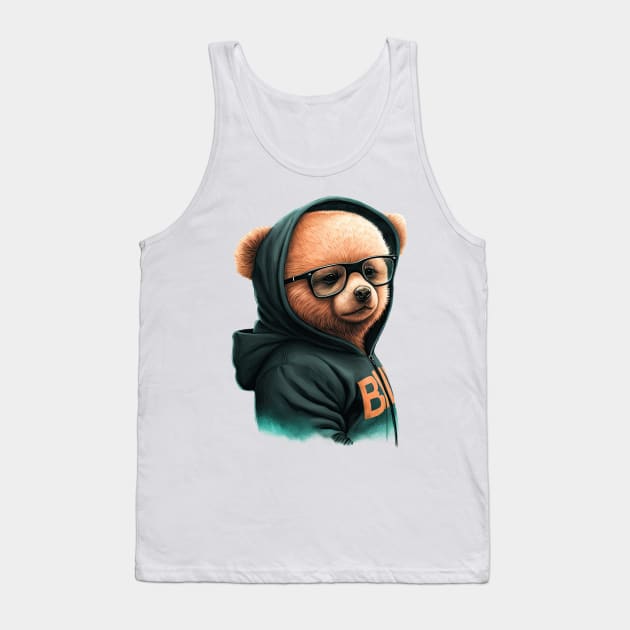 Bear in a hoodie Tank Top by ksemstudio